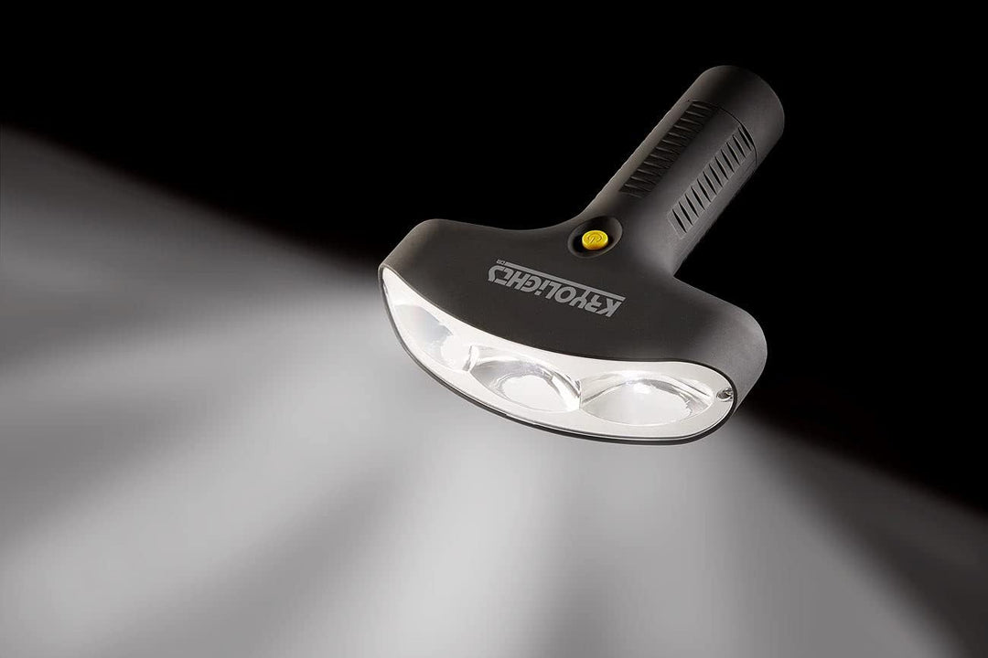 KryoLights Led Batterie Leuchten: LED-Taschenlampe mit 180°-Lichtfeld-Technologie, 600 lm, 7,2 W, IP