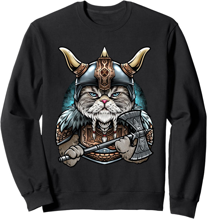 Wikinger Katze Sweatshirt