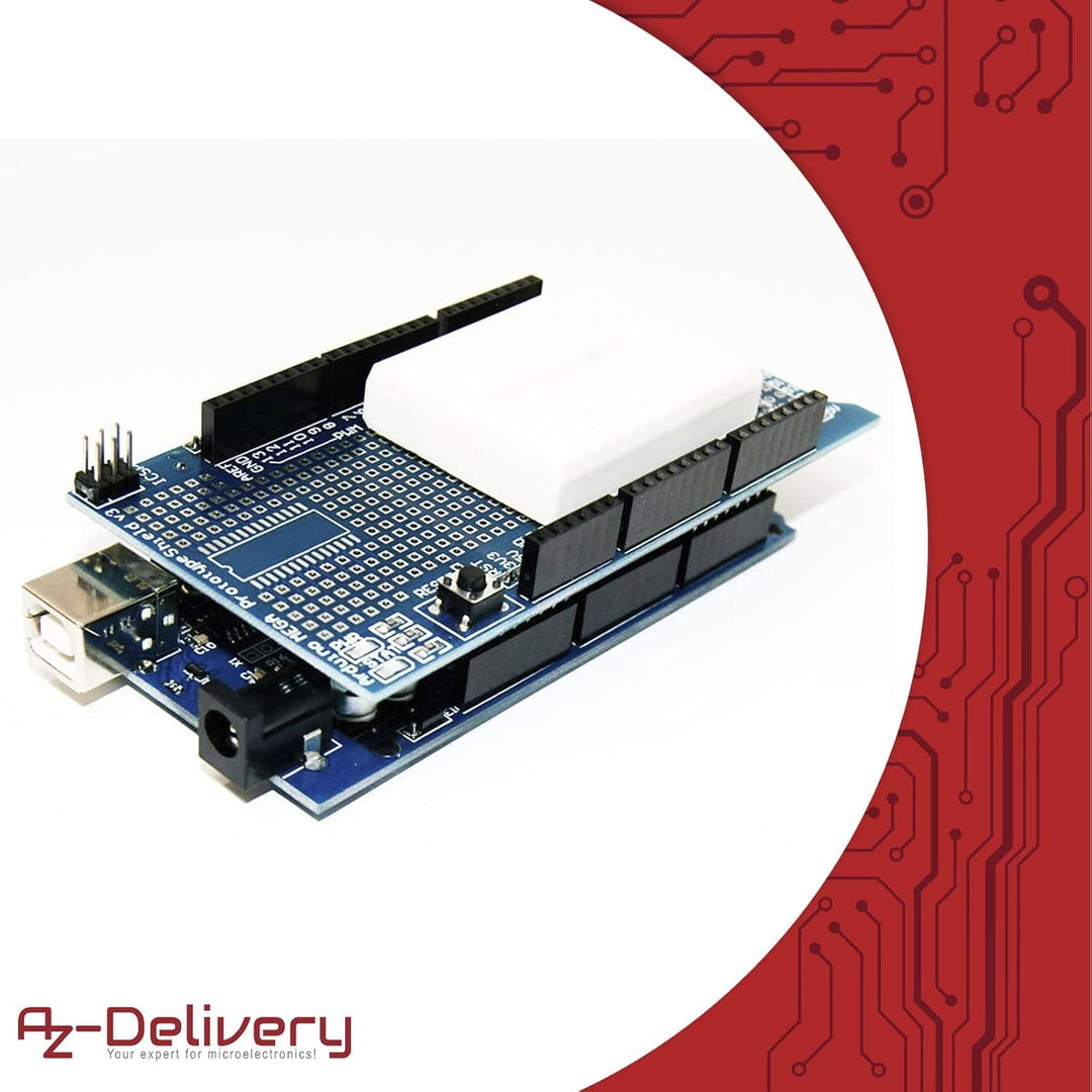AZDelivery 3 x AZ-MEGA2560-Board Bundle mit Prototype Shield kompatibel mit AZ-MEGA2560-Board inklus