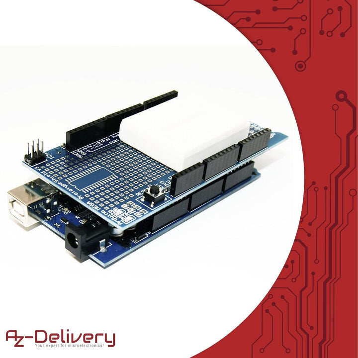 AZDelivery 3 x AZ-MEGA2560-Board Bundle mit Prototype Shield kompatibel mit AZ-MEGA2560-Board inklus