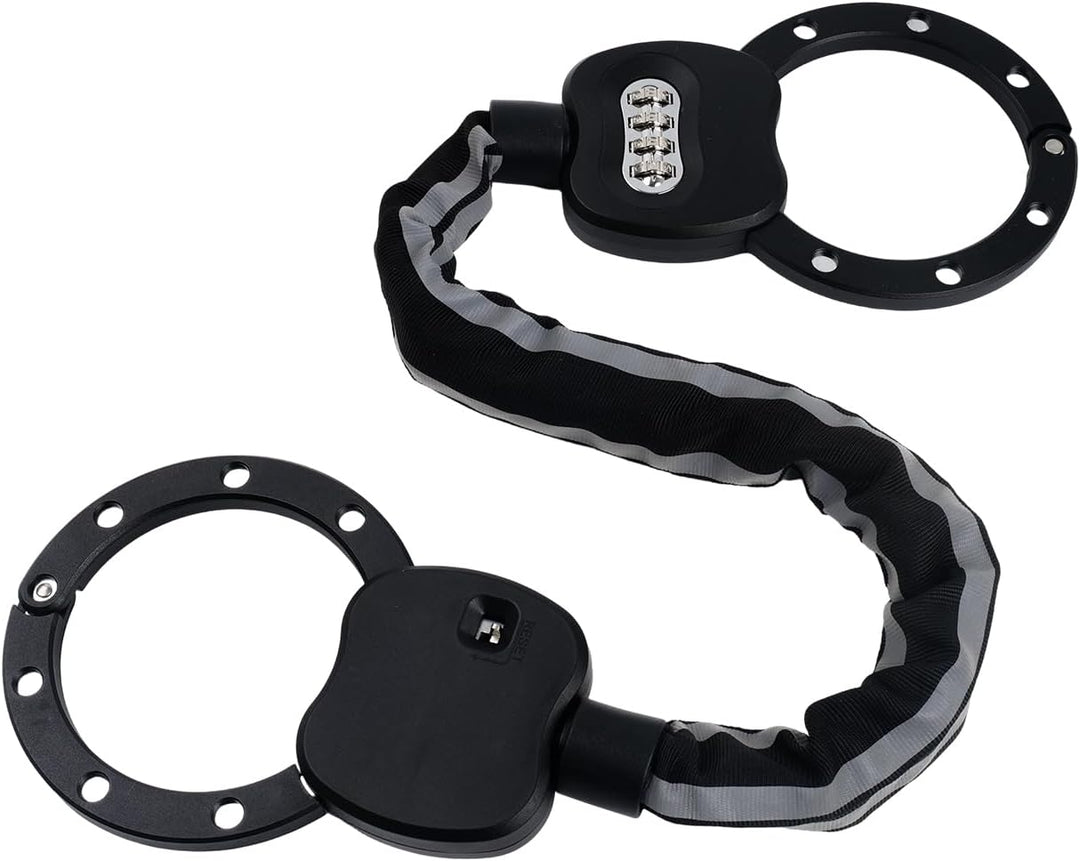 E Scooter Schloss, Handschellenschloss mit Zahlencode, 10CM Rundring, 1.8KG - Schweres Fahrradschlos