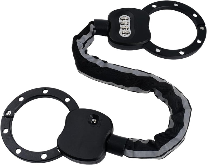 E Scooter Schloss, Handschellenschloss mit Zahlencode, 10CM Rundring, 1.8KG - Schweres Fahrradschlos