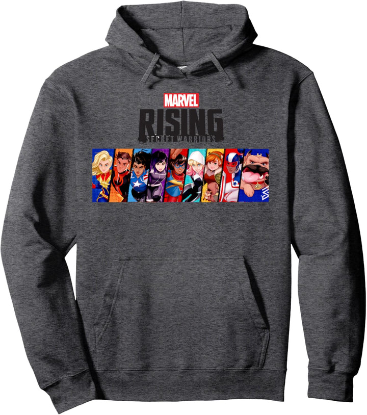 Marvel Rising Secret Warriors Portrait Panel Logo Pullover Hoodie