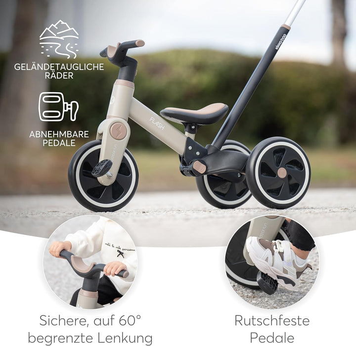 KikkaBoo Flash Dreirad Ab 2 Jahre, 5-in-1 Laufrad Und Dreirad, Umwandelbar Zum Laufrad Oder Fahrrad