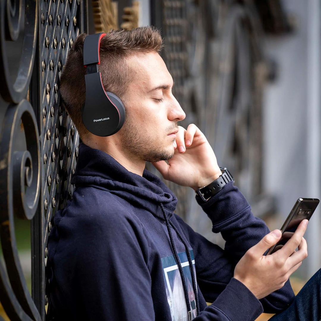PowerLocus P1 Bluetooth Kopfhörer Kabellos, Wireless 5.0 Bluetooth Kopfhörer Over-Ear, Over Ear Kopf