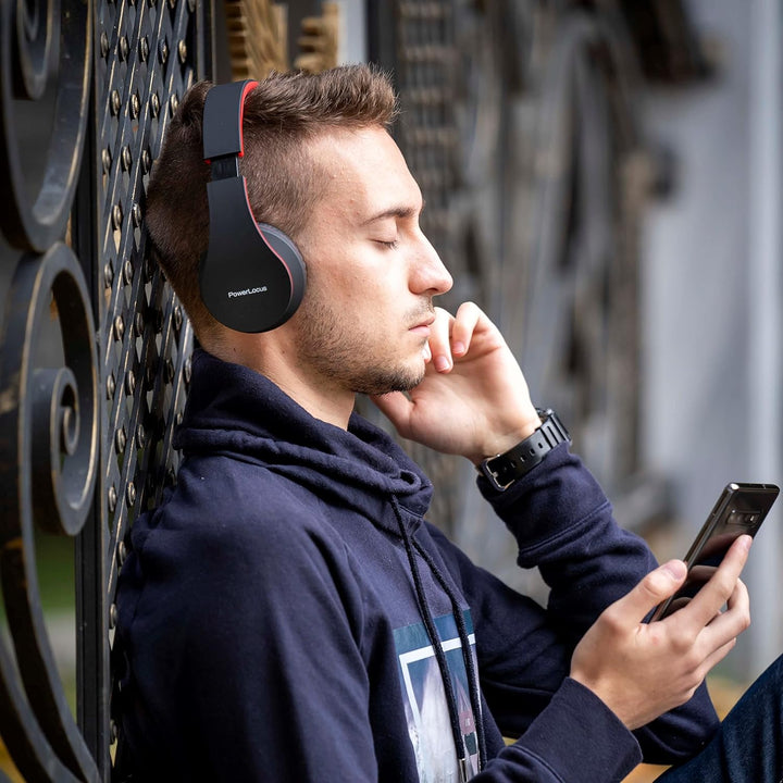 PowerLocus P1 Bluetooth Kopfhörer Kabellos, Wireless 5.0 Bluetooth Kopfhörer Over-Ear, Over Ear Kopf