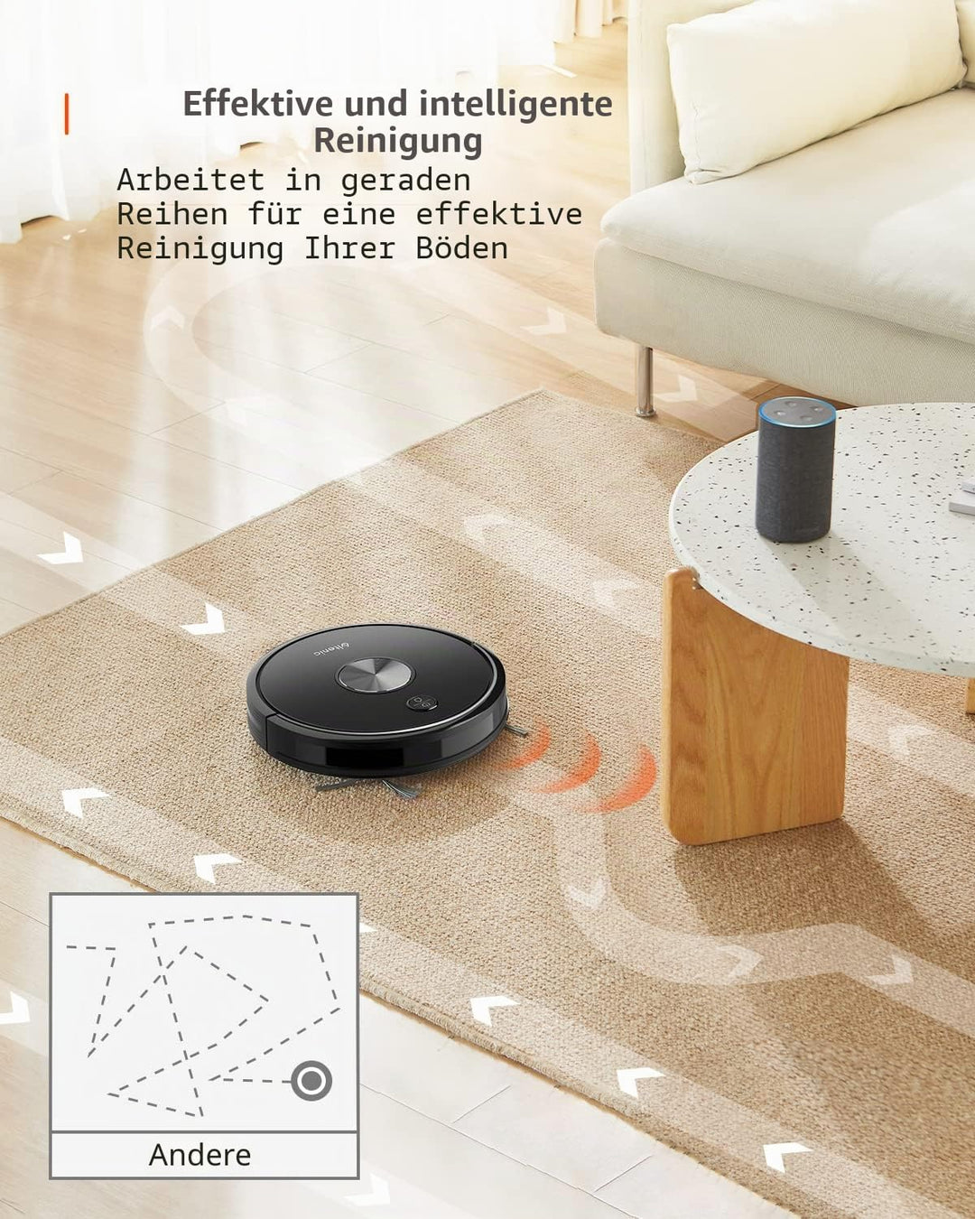 Ultenic D5s Pro Saugroboter mit Wischfunktion, 3000 Pa Saugkraft Staubsauger Roboter, Roboter Staubs