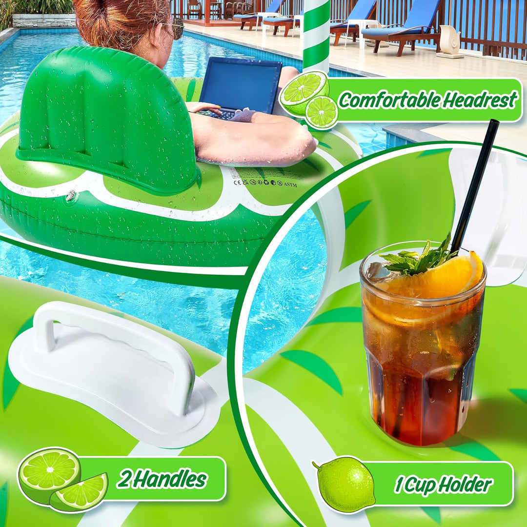 COOLJOYA Wasserhängematte Aufblasbares Schwimmbett Pool Lounger Floats Luftmatratze Pool Schwimmende