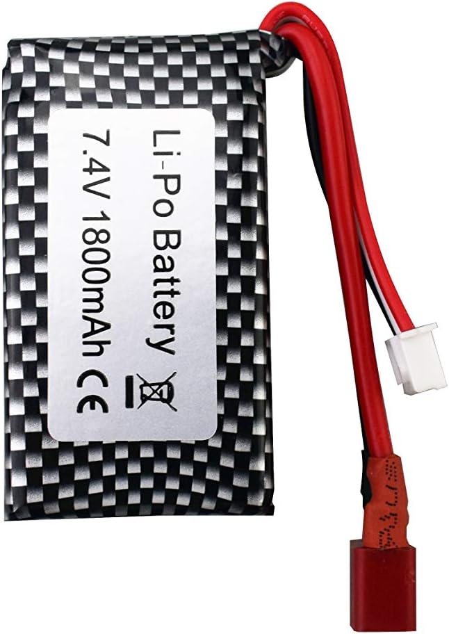 2PCS 7.4V 1800mAh Lipoakku mit 2 in 1 Ladegerät für WLTOYS A959-B A969-B A979-B K929-B 144001 Hochge