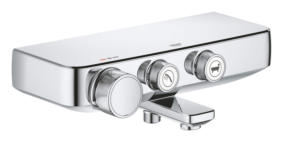 GROHE Grohtherm SmartControl - Thermostat-Wannenbatterie (langlebige Oberfläche, Wandmontage, Sicher