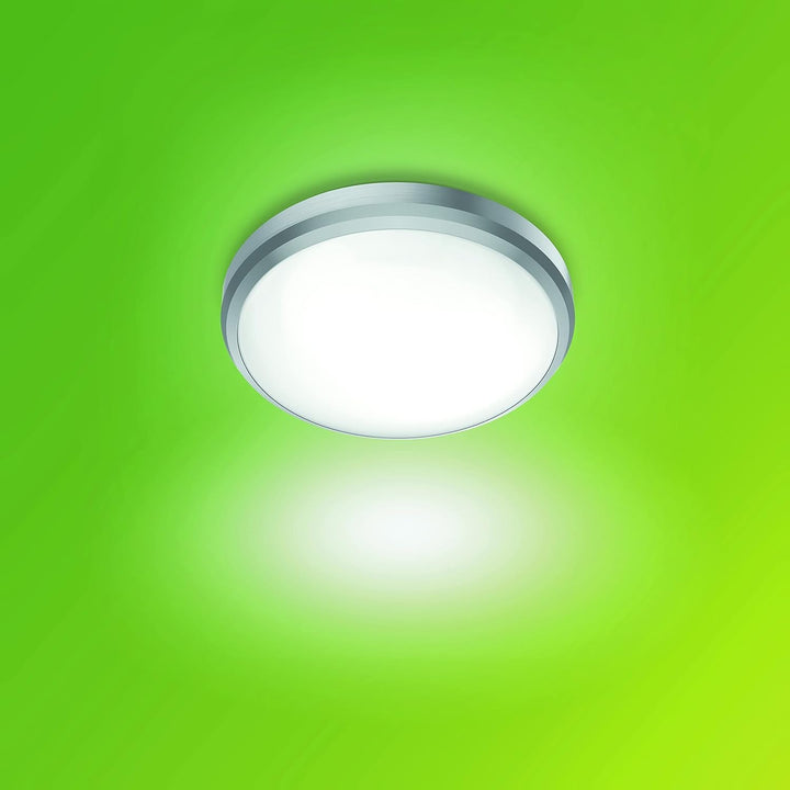 Philips Outdoor LED Deckenleuchte Doris, nickel, 6W, kaltweisses Licht 4.000K, IP54 Schutzklasse, in