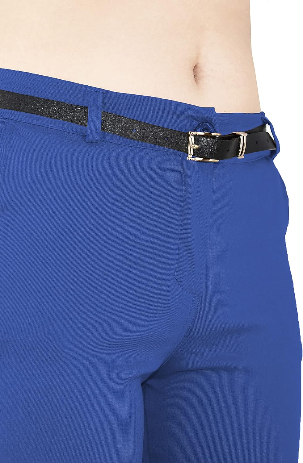 JOPHY & CO. Elastische Damen-Chino-Hose mit Gürtel (Artikelnummer: 3008) Regulär XL Denim, Regulär X
