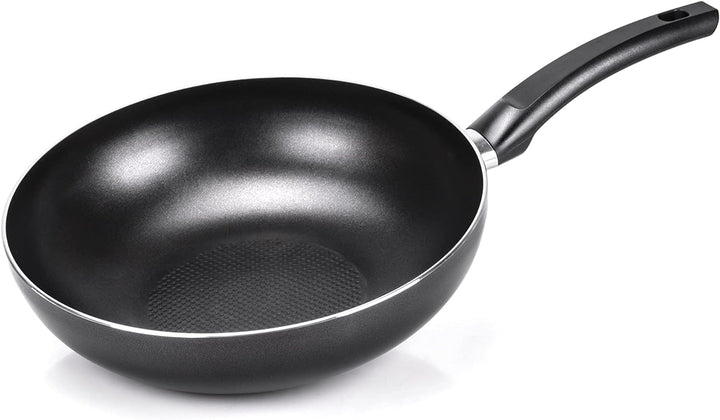 Moneta Gea Wok, 28 cm, 100% recyceltes Aluminium, für jede Kochplatte inklusive Induktion. Made in I