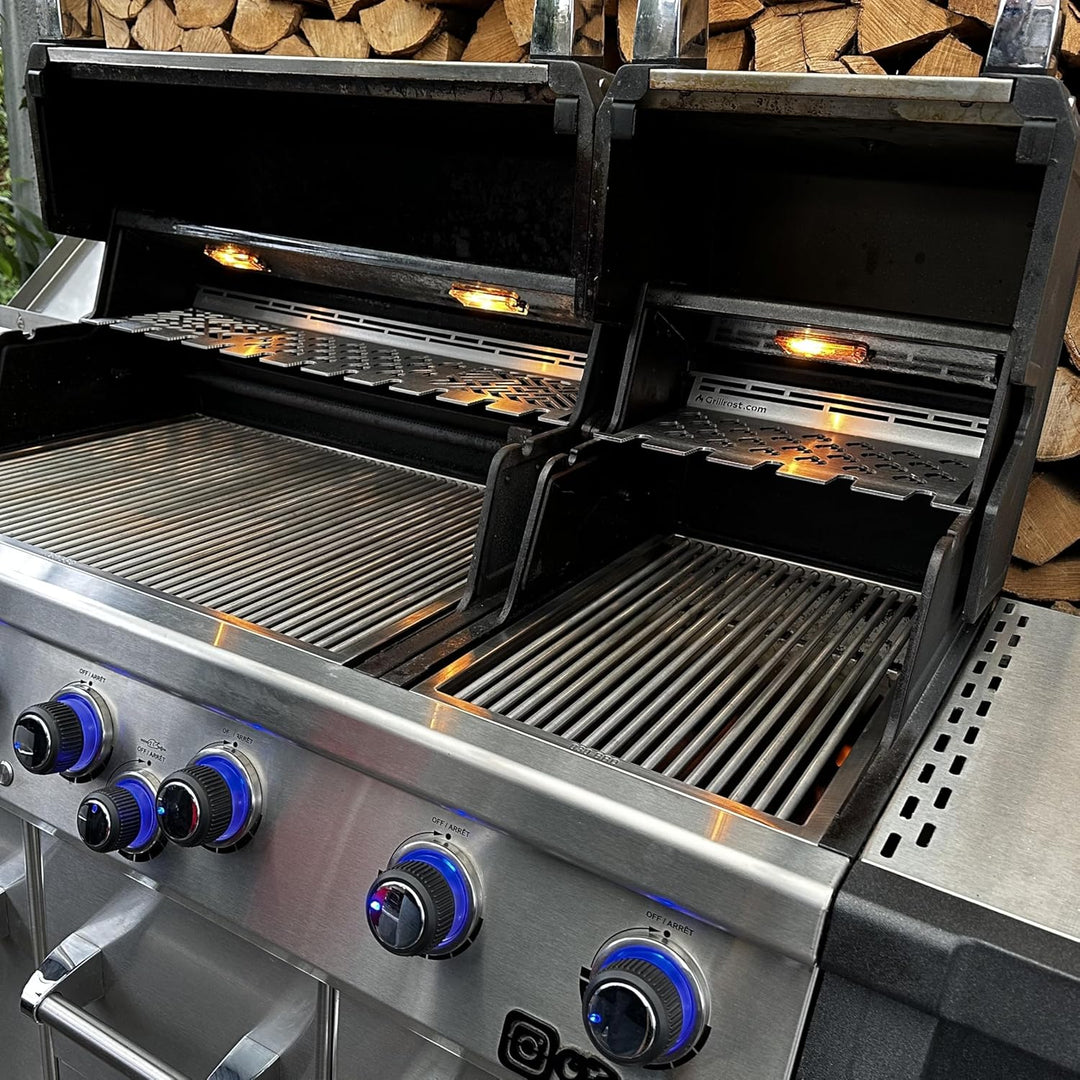Grillrost.com Das Original Edelstahl Multistation | Warmhalterost für Broil King Baron/Regal/Imperia