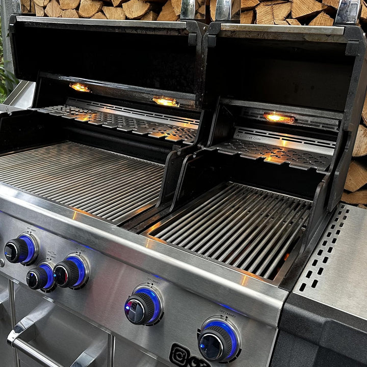 Grillrost.com Das Original Edelstahl Multistation | Warmhalterost für Broil King Baron/Regal/Imperia