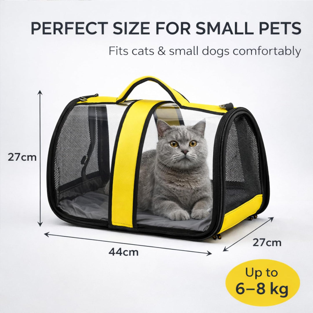 Blue Eyes Transportbox Katze Hund Faltbare Katzentransportbox Transparent Transporttasche für Hausti