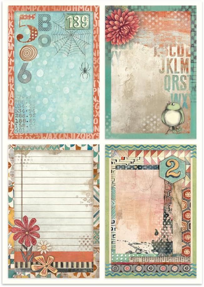 Stamperia - Junk Journal Stickers, Cut-Outs, and Backgrounds for Scrapbooks, Albums, Card Making, Bu