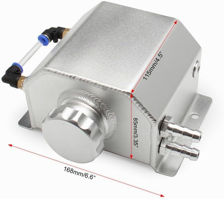 Shkalacar Universal Oil Catch Can Kit, ölauffangbehälter aus Aluminium 1L/2L Quadrat, Ölauffangbehäl