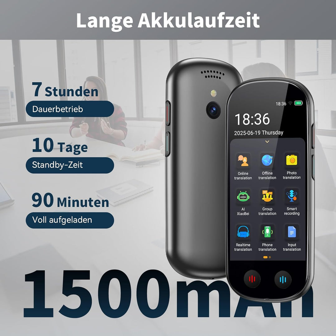 Sprachübersetzer Gerät,Übersetzungsgerät mit Sprachausgabe Translator,Übersetzer Echtzeit 150 Sprach