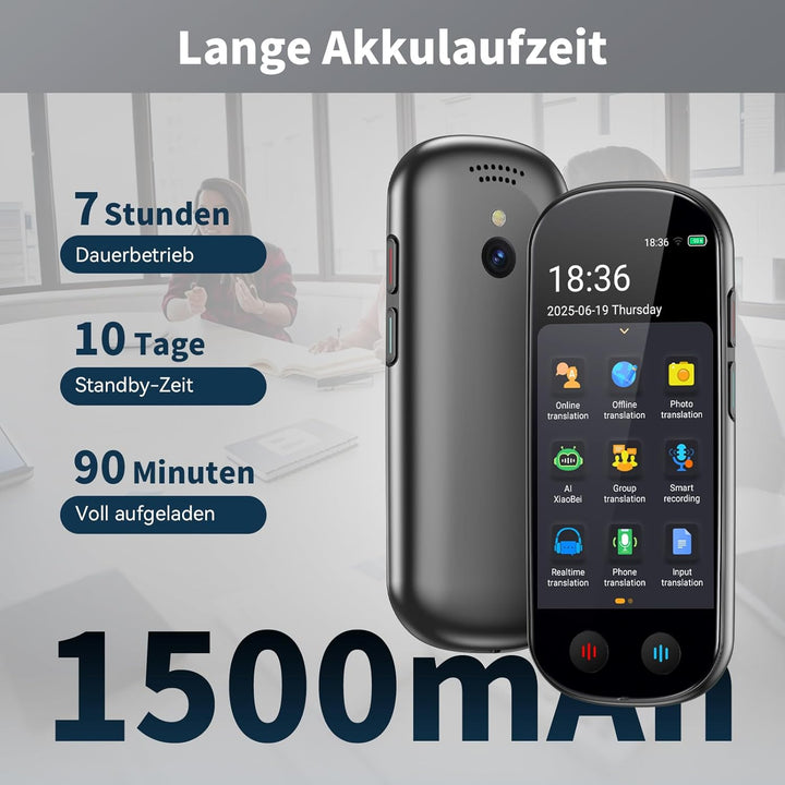 Sprachübersetzer Gerät,Übersetzungsgerät mit Sprachausgabe Translator,Übersetzer Echtzeit 150 Sprach