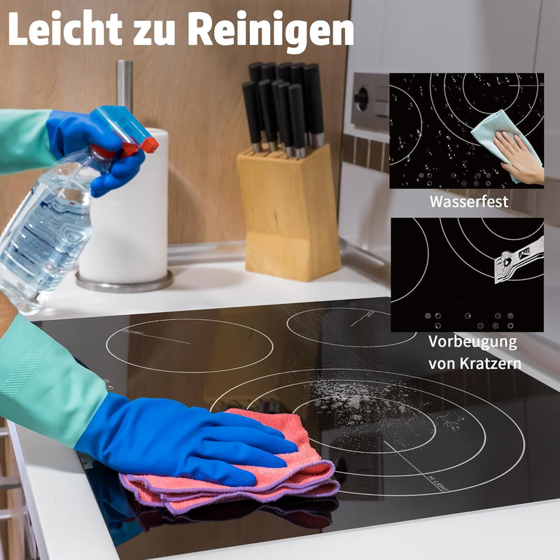 Karinear Eingebautes 60-cm-Keramikkochfeld, 3-Zonen-Elektrokochfeld mit Touch-Steuerung, Kindersiche