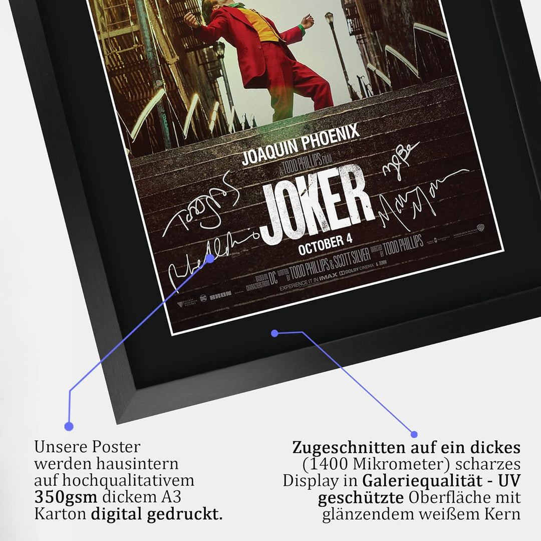 HWC Trading Joker The Cast Joaquin Phoenix Zazie Beetz Marc Maron Todd Phillips, gedrucktes Poster m