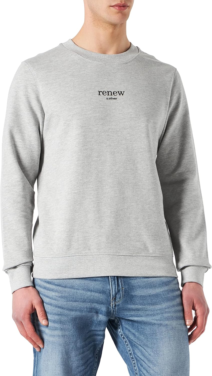 s.Oliver Herren Sweatshirt XXL Light Melange, XXL Light Melange