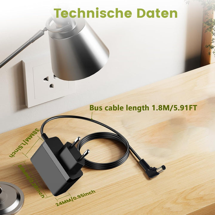 Staubsauger Ladegerät Kompatibel mit Levoit LVAC-300 Akku Staubsauger 27V Ersatz Netzteil Kabel Schw