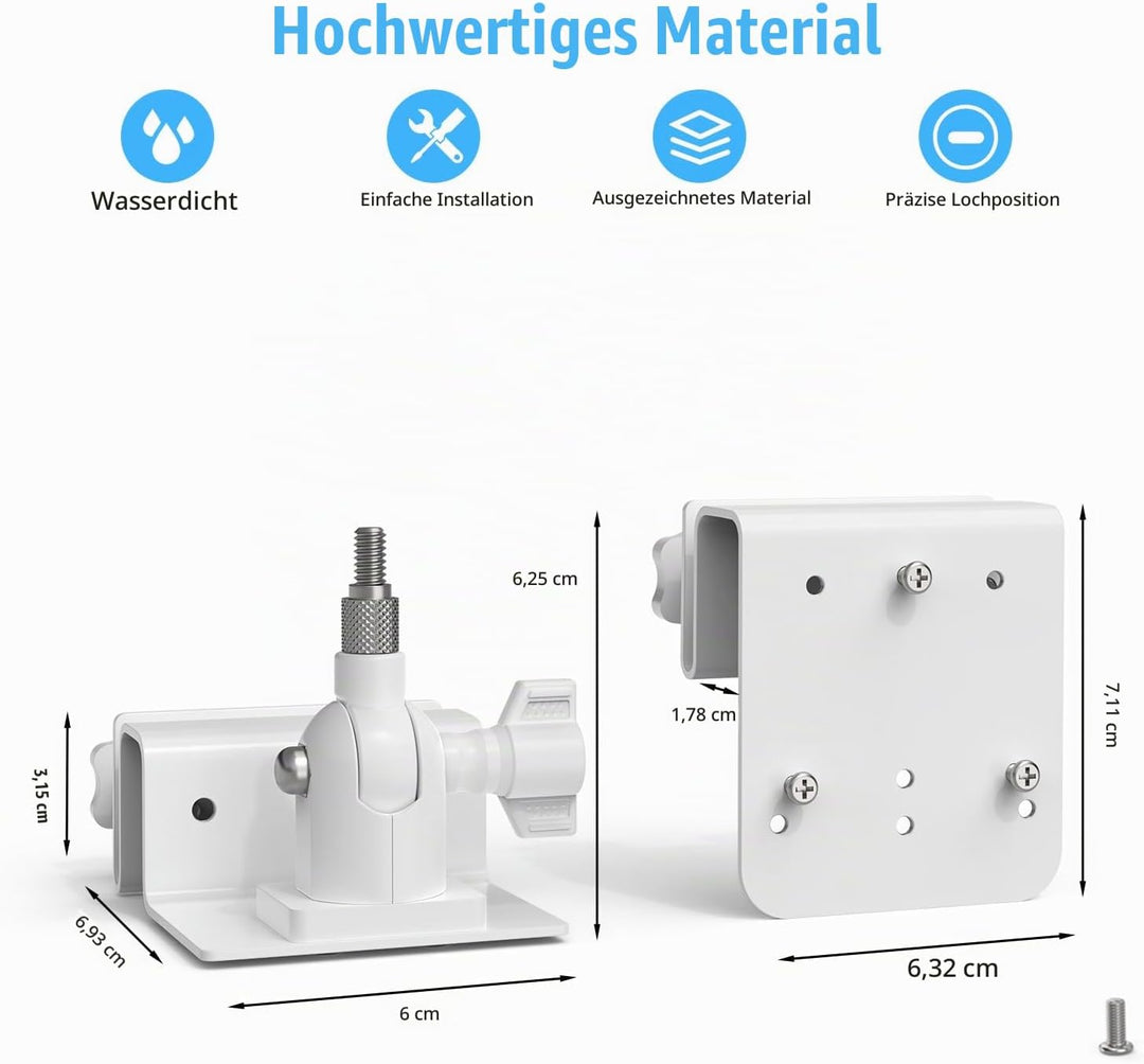 Dachrinnenhalterung für AOSU 2K/3MP Solar Überwachungskamera Aussen Akku (C9L) und AOSU 3K/5MP Überw