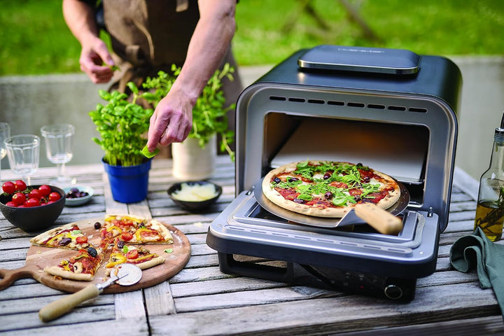 riviera&bar Pizzaofen Hochtemperatur bis 400 °C - Pizza Backofen mit Steinplatte, Schnelles Aufheize