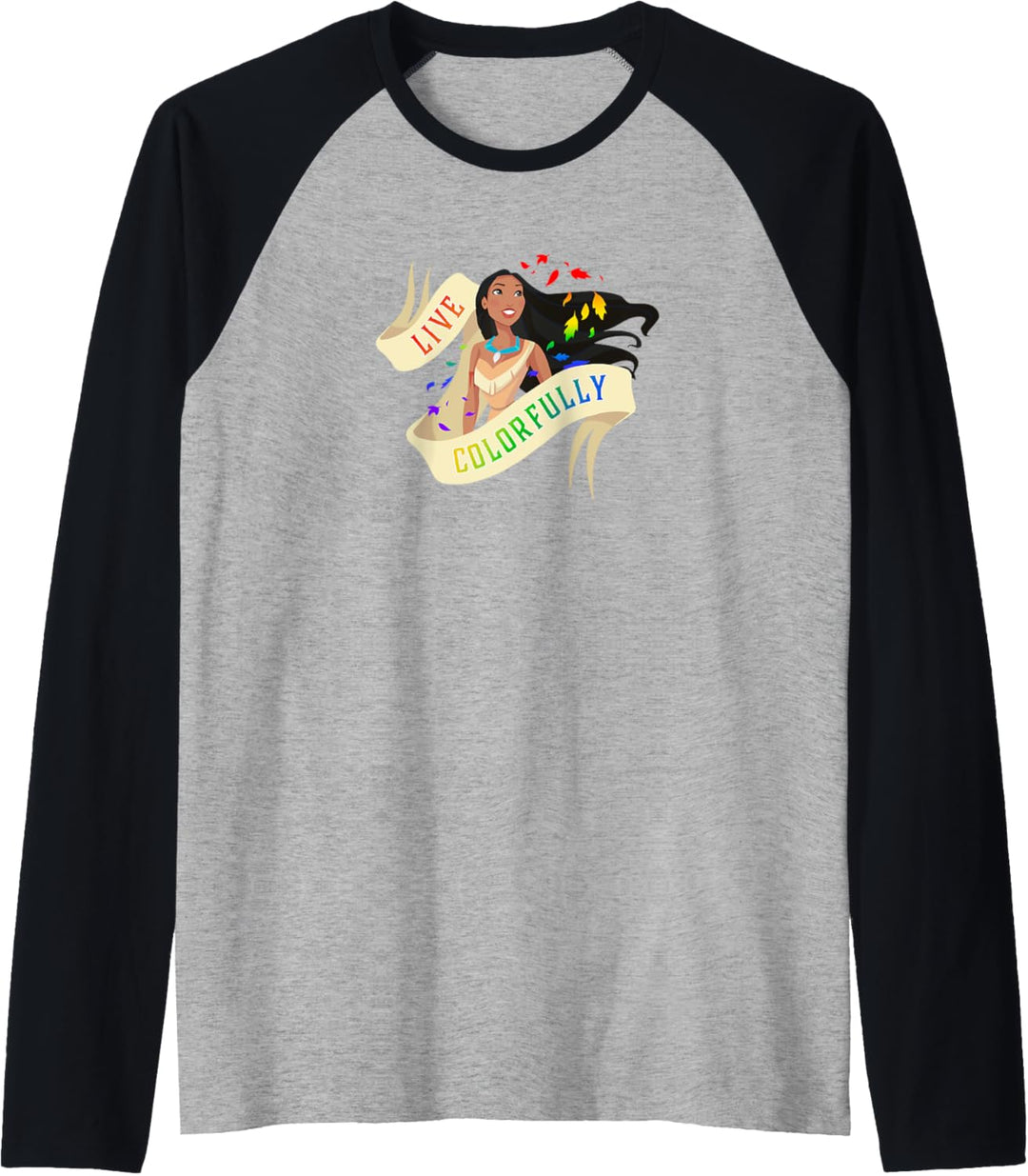 Disney Pocahontas Live Colorfully Portrait Raglan