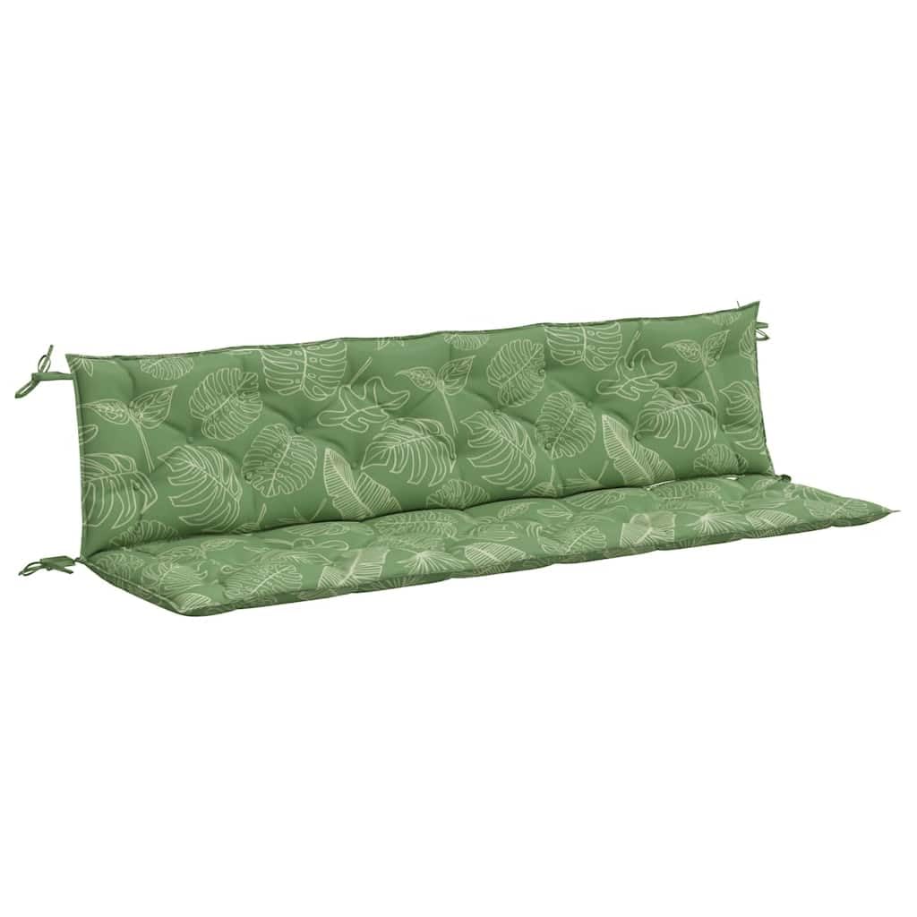 vidaXL Gartenbank-Auflagen 2 STK. Blattmuster 200x50x7 cm Stoff 200 cm Blattmuster, 200 cm Blattmust
