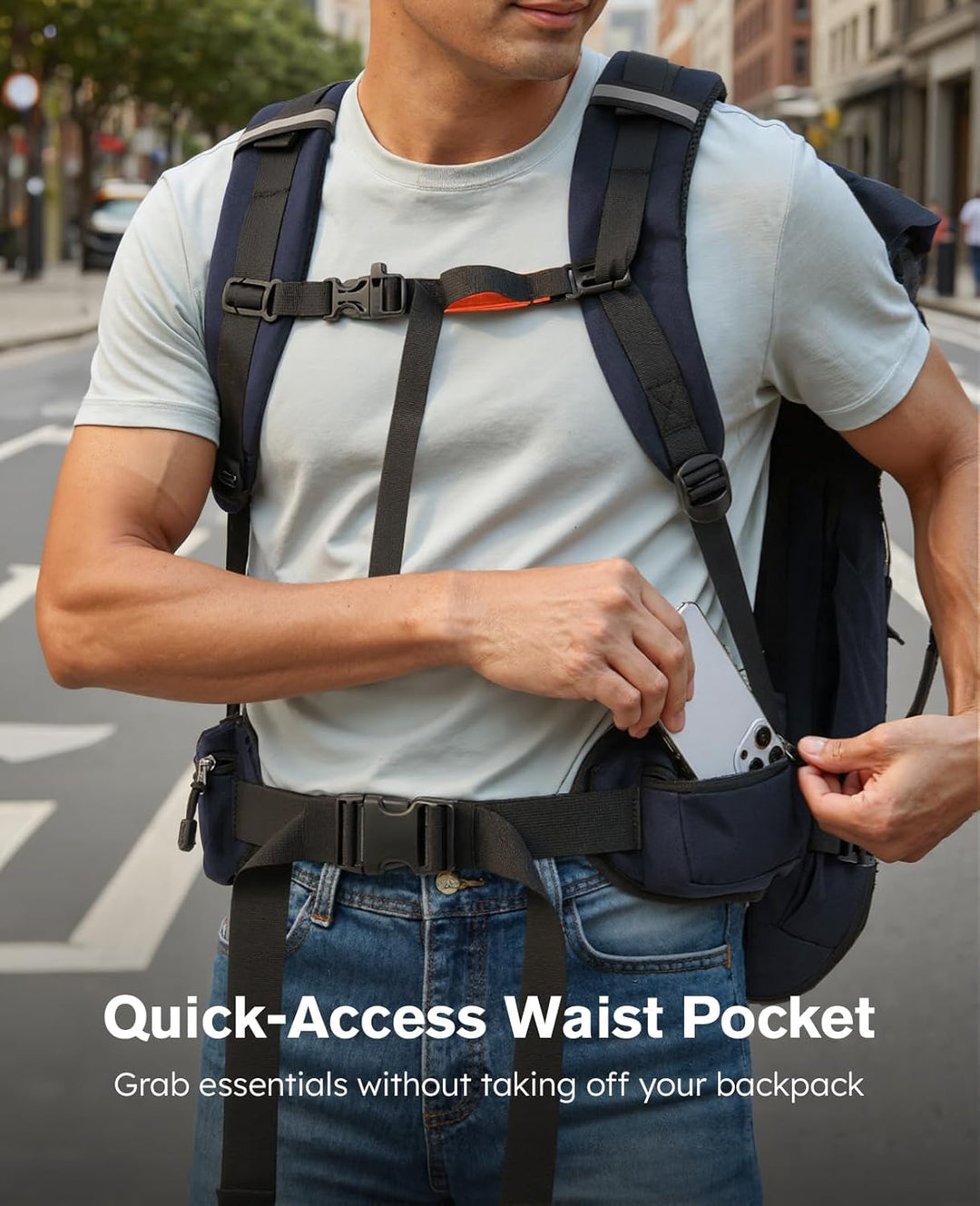 Tolaccea Reiserucksack, Gross Handgepäck Rucksack, TSA-Freundlich Rolltop Laptop Rucksack für 17,3 Z