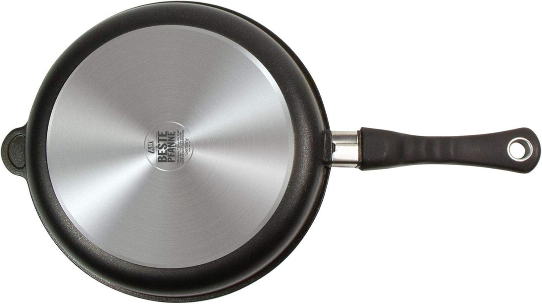 AMT Gastroguss Bratpfanne 26 cm Ø, 5 cm hoch, abnehmbarer Stiel, nicht induktionsgeeignet, Lotan® An