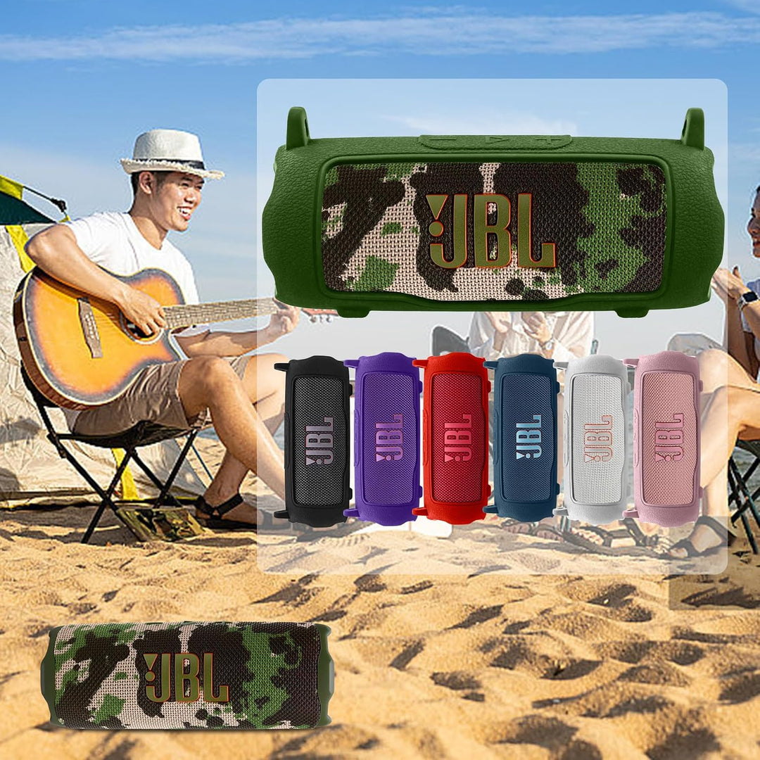 Khanka Silikonhülle für JBL Flip 7 Bluetooth-Lautsprecher,Olivgrün | Für JBL Flip 7 Bluetooth-Lautsp