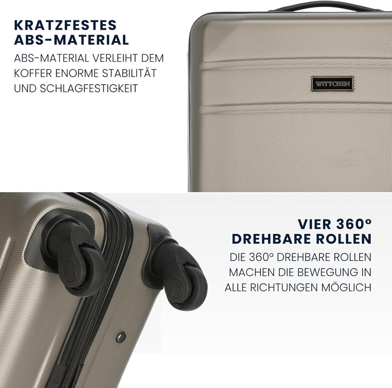 WITTCHEN Globe Line Modern, Koffer-Set 3tlg