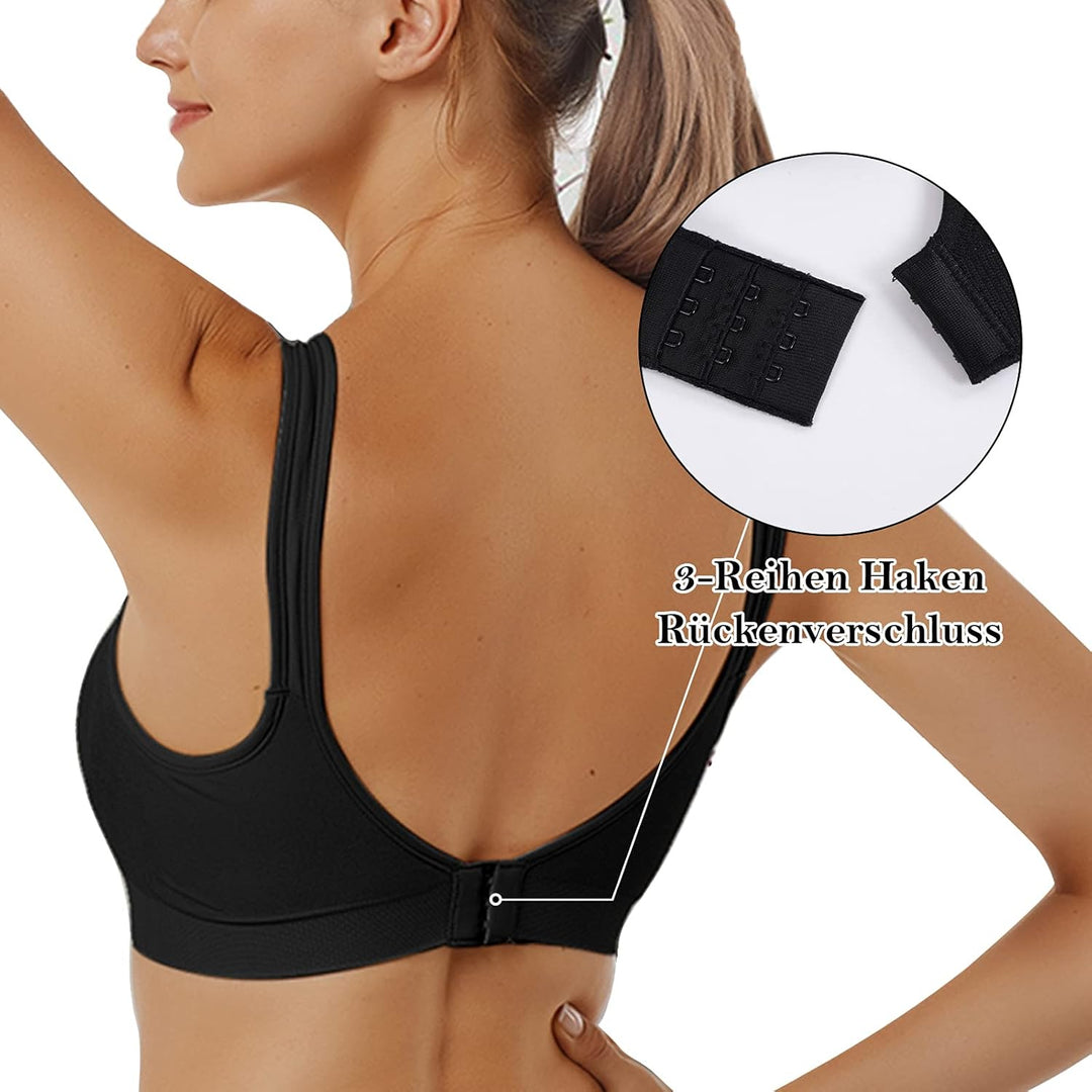 Vertvie Damen 1/2/3er Set Sport BH Einfarbig Ohne Bügel Bustier Klassische Bequem Stretch Bra Mittle