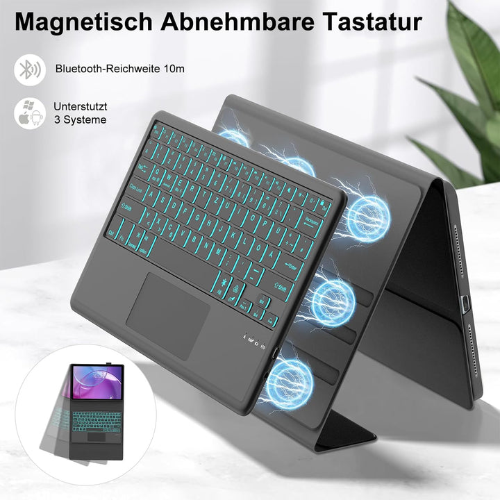 Tastatur für Lenovo Idea Tab Pro Gen 2 Tablet 13 Zoll Touchpad/Beleuchtung Schwarz3 13 Zoll Beleucht