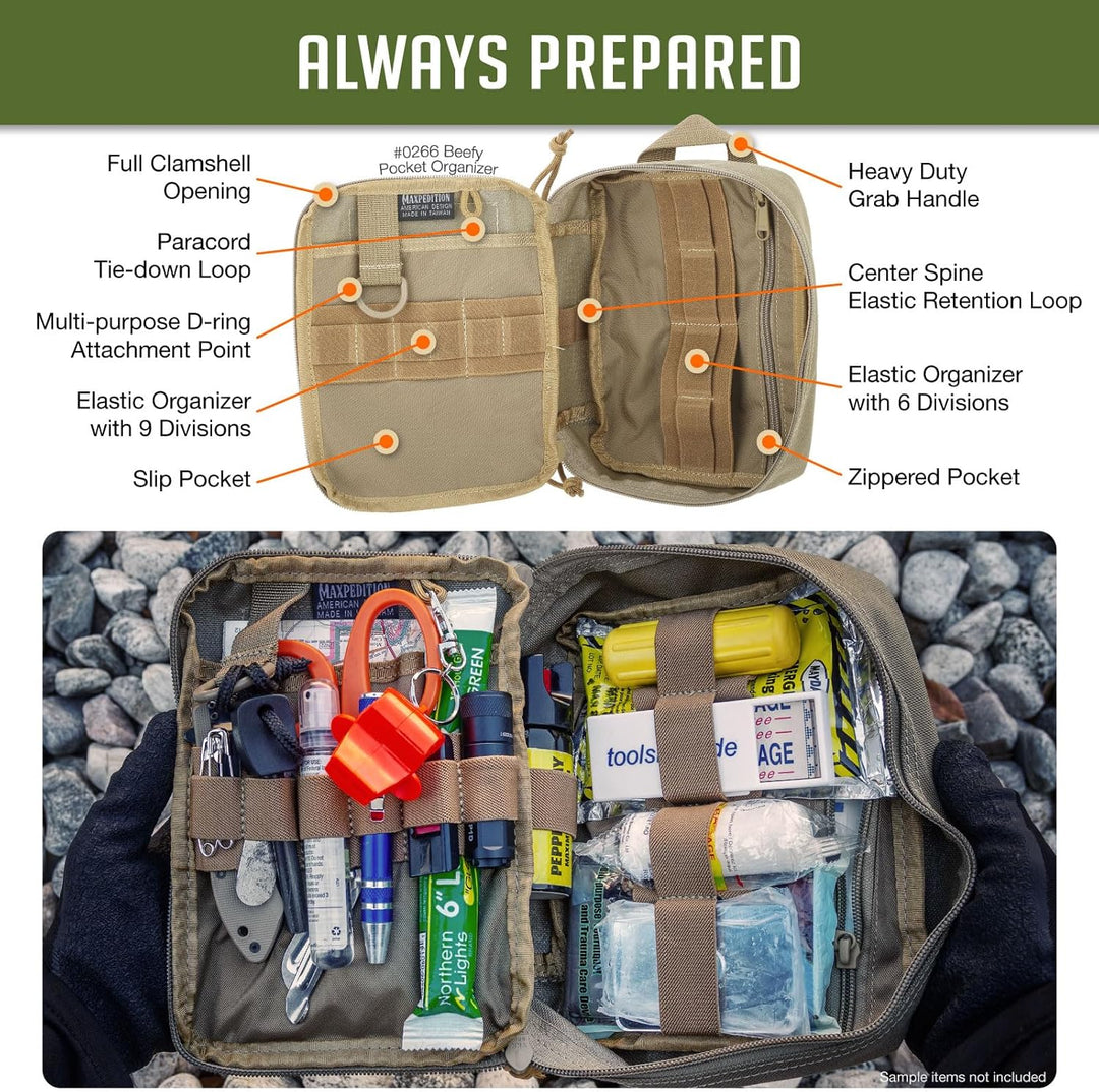 Maxpedition Beefy Pocket Organizer Tasche Einheitsgrösse Khaki, Einheitsgrösse Khaki