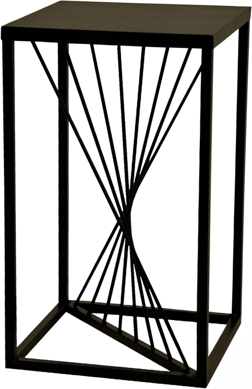 Pflanzenständer River - 24x24x40cm - Farbe Schwarz - für Zimmerblumen - Metallregal - Dekorativer Ti