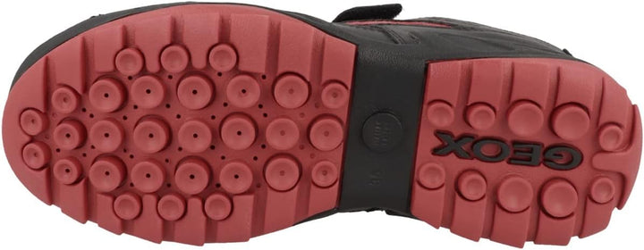 Geox Jungen J New Savage Boy A Schuhe 24 EU Black Red, 24 EU Black Red