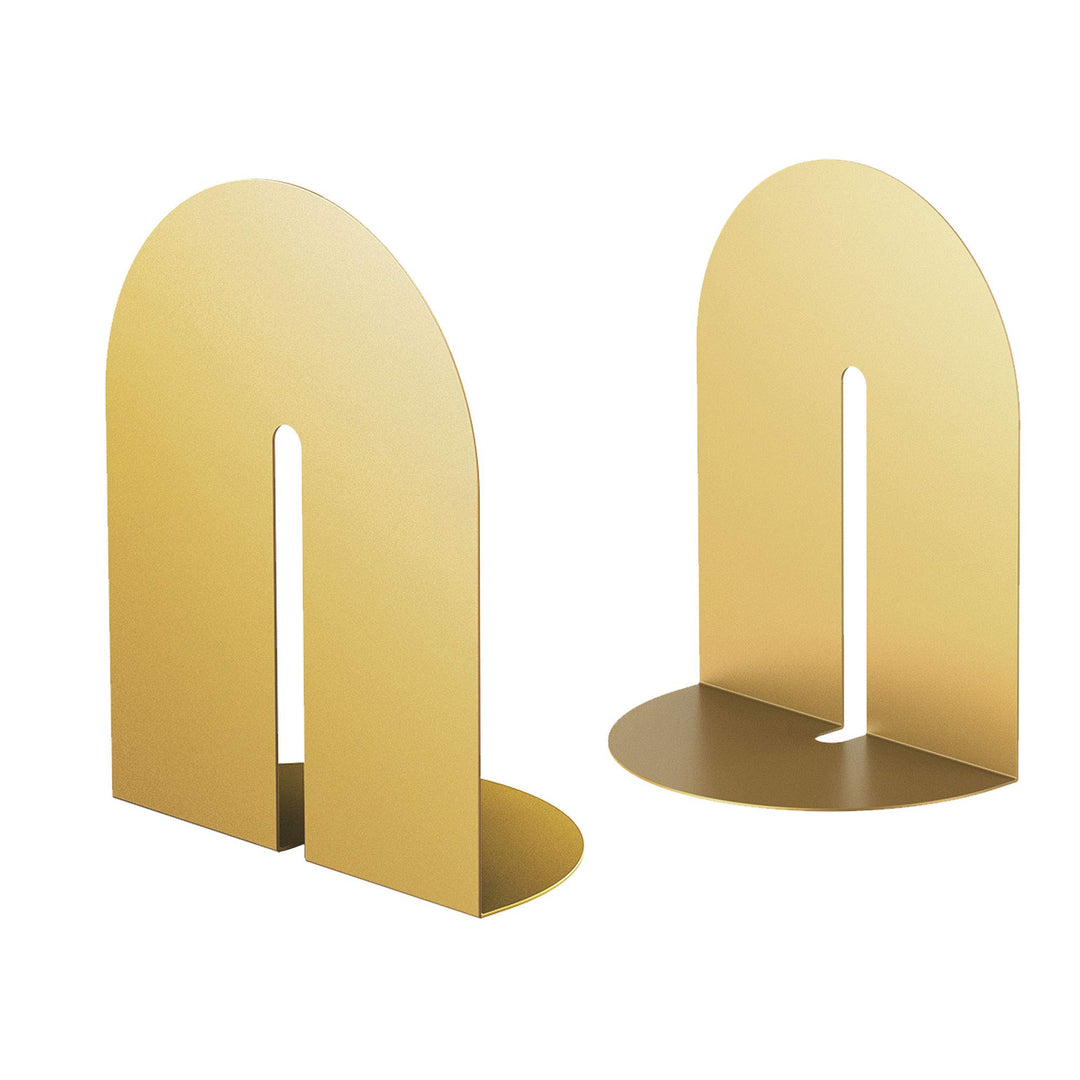Ondeam Runway Bookends für Bücher,1 Paar Metall Bogen Mode Einfachheit Buch Halter für Büro Regale H