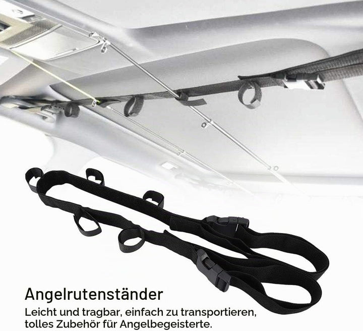 Nikou Auto Rutenständer Angelrutenhalter, 2 Stück Angel Ständer Befestigungsriemen Band Rutenhalter