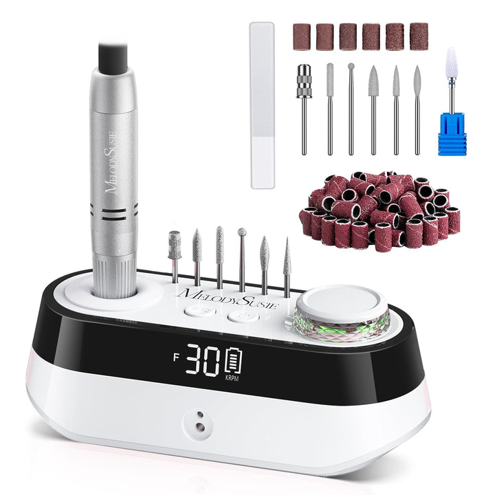 MelodySusie SC320A Professioneller Tisch-Nagelfräser, 30000 U/min Wiederaufladbare Elektrische Nagel