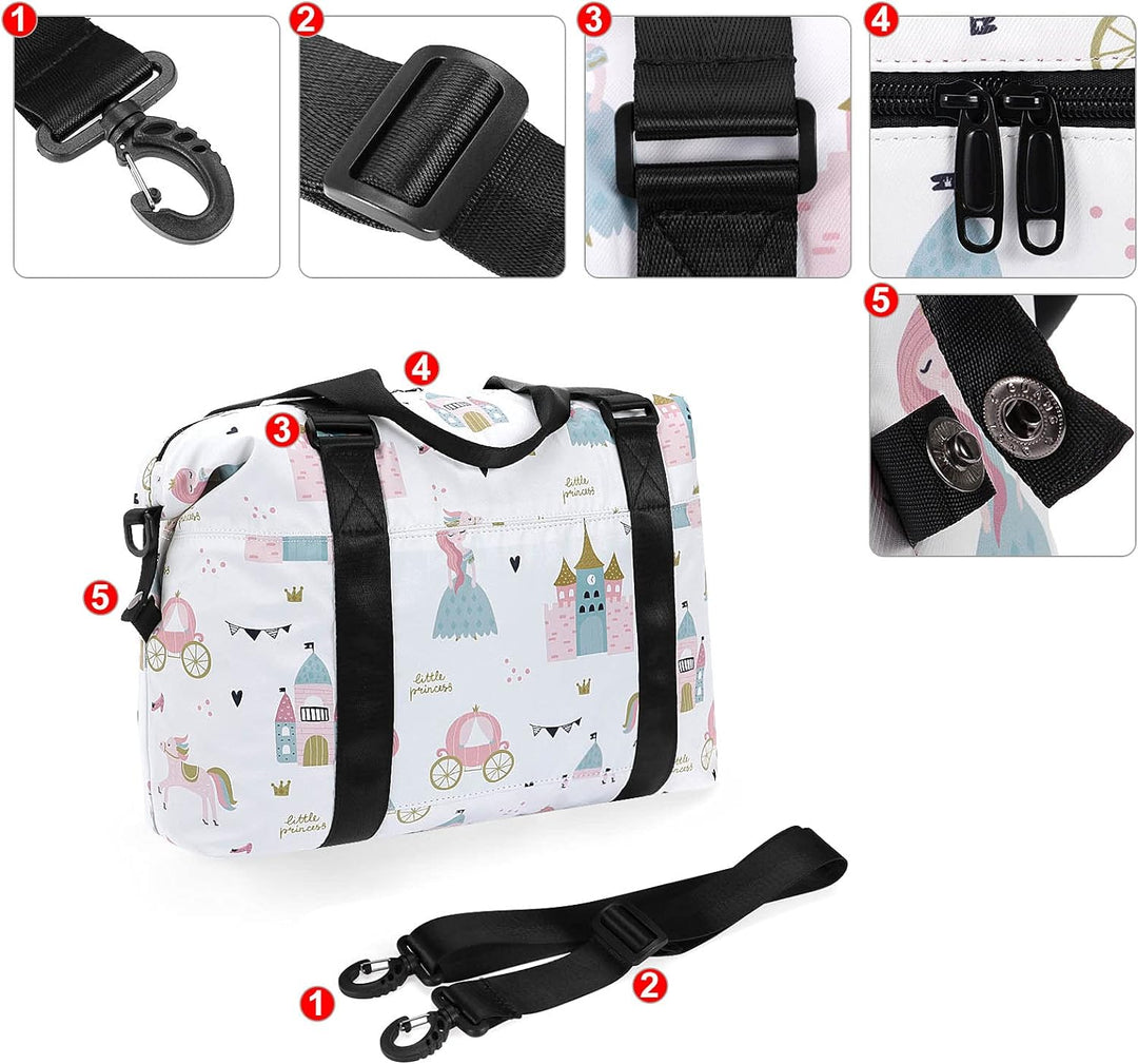 HAWEE Sporttasche Damen Gross Leichte Reisetasche Herren Faltbare Gym Duffel Bag Weekender Travel Ba