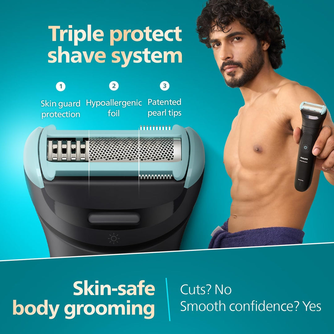 PHILIPS MULTIGROOM RASOIO CORPO BG7470/15 Wet Dry Serie 7000O