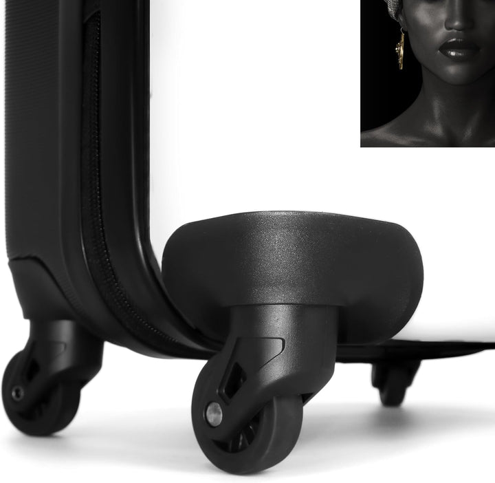 NoBoringSuitcases.com® Koffer Handgepäck Trolley Rollkoffer Kleine Reisekoffer mit 4 Rollen - Frau -