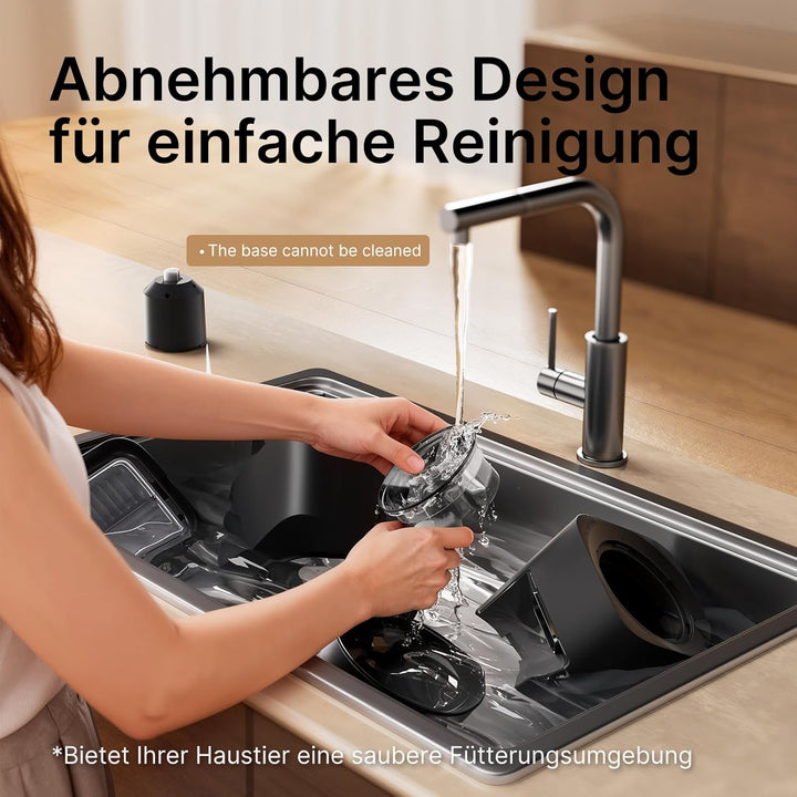 Futterautomat Katze, 5L Grosses Fassungsvermögen, 2.4GHz / 5GHz WiFi Smart Futterspender mit App Ste
