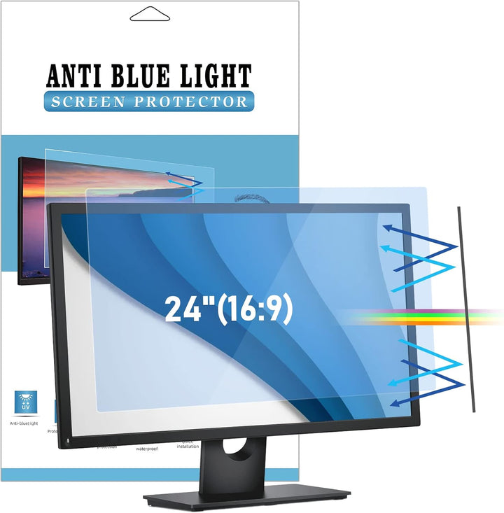 SOPPY Anti-Blaulichtfilter Displayschutzfolie für 24 Zoll Computer Monitor, Abnehmbar Premium Blauli