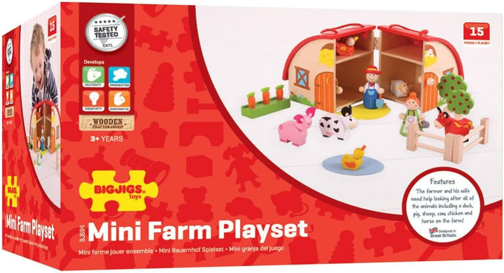 Bigjigs Toys Mini-Bauernhof Spielset